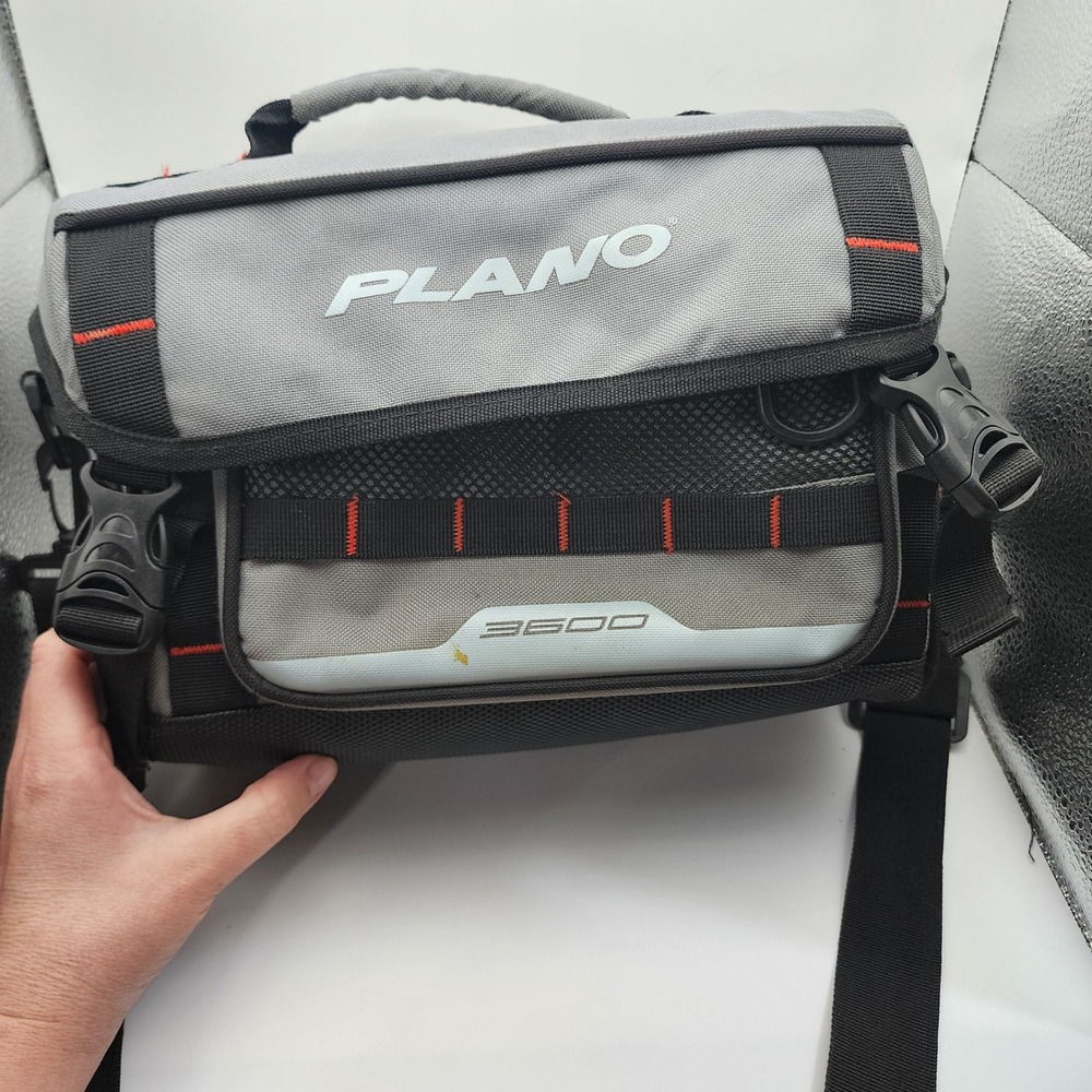 Plano 3600 Series Tackle Bag Grey Black Red Soft Fishing Gear Bag PLABW361W